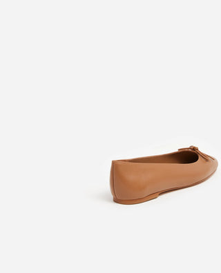 Flattered Bodil Leather Flat in Cognac