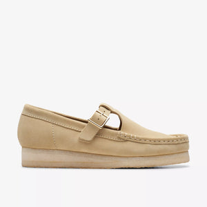 Clarks Wallabee T Bar Maple Suede Shoe