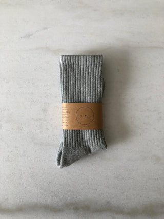 Billy Bamboo Cotton Terry Socks in Light Gray