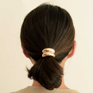 Nar'sha Metal Mini Double Arch Metal Ponytail Hair Tie