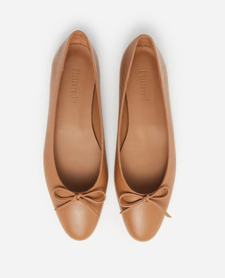 Flattered Bodil Leather Flat in Cognac