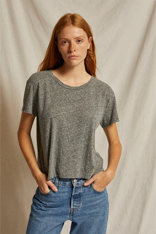 PerfectWhiteTee Harley Boxy Crew in Heather Grey