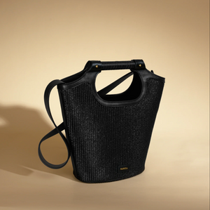 SANCIA The Ottilie Bag in Black Raffia