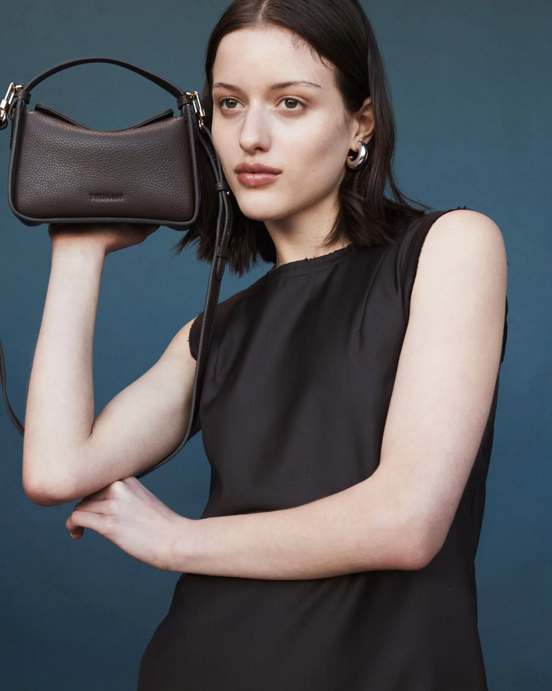 The Horse Mini Clementine Bag in Charcoal Leather